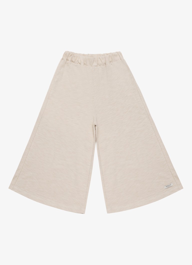 Donsje Amsterdam Meisjes Hoyien wide fit broek van katoen in de kleur Zand, maat: 5Y-6Y=116