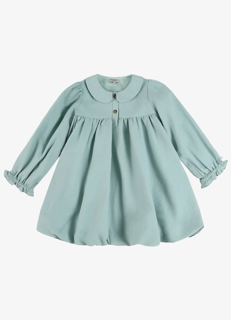 Donsje Amsterdam Meisjes Nyari tuniekjurk met plooien in de kleur Blauw, maat: 6Y-7Y=122