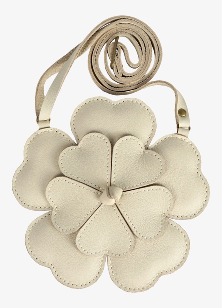 Donsje Amsterdam Toto White Buttercup schoudertas van leer