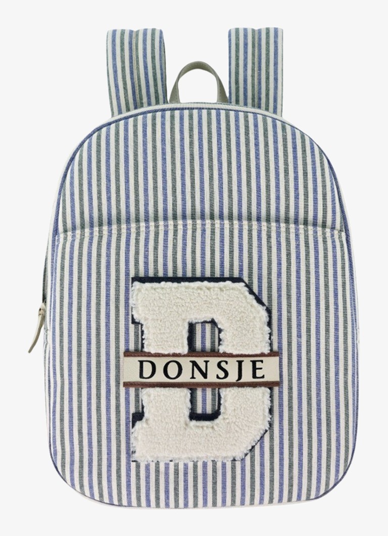 Donsje Amsterdam Jongens Raffie rugzak met streepprint