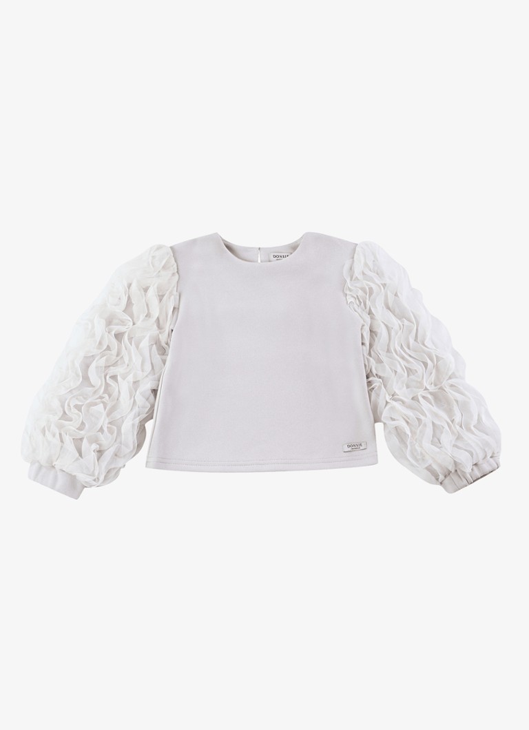 Donsje Amsterdam Meisjes Sien top met tule in de kleur Roze, maat: 4-5Y=110