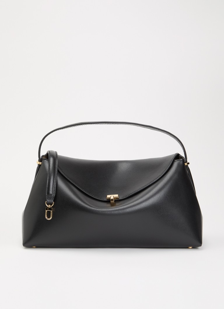 TOTEME Dames T-Lock handtas van leer met afneembare schouderriem in de kleur Zwart, maat: One Size