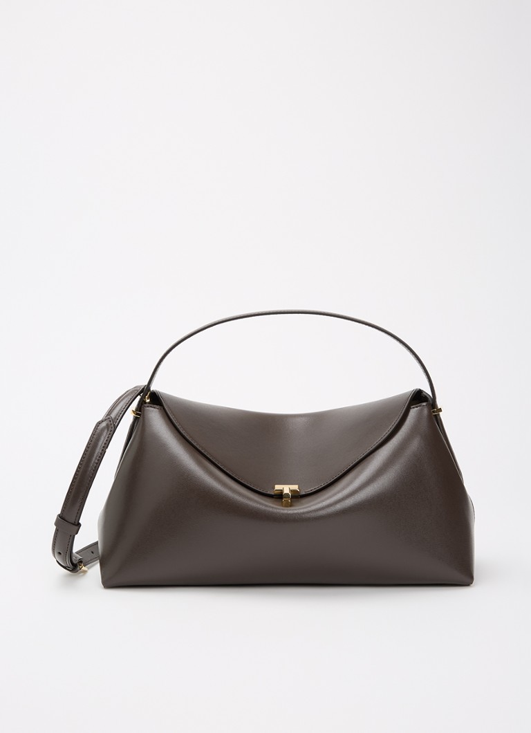 TOTEME Dames T-Lock handtas van leer met afneembare schouderriem in de kleur Bruin, maat: One Size