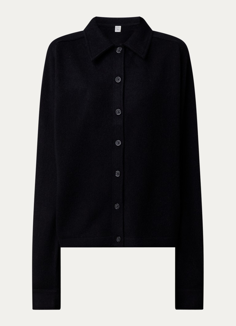 TOTEME Dames Fijngebreid vest van kasjmier in de kleur Zwart, maat: M