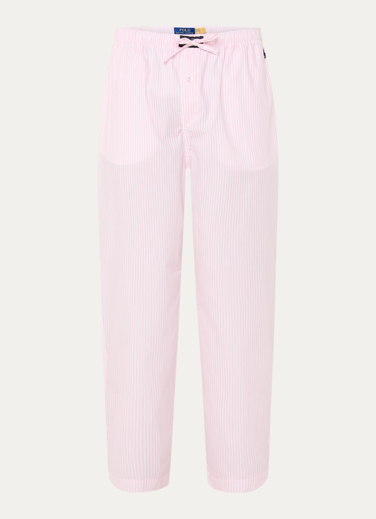 Ralph Lauren Heren Pyjamabroek met logoprint en steekzakken in de kleur Roze, maat: S