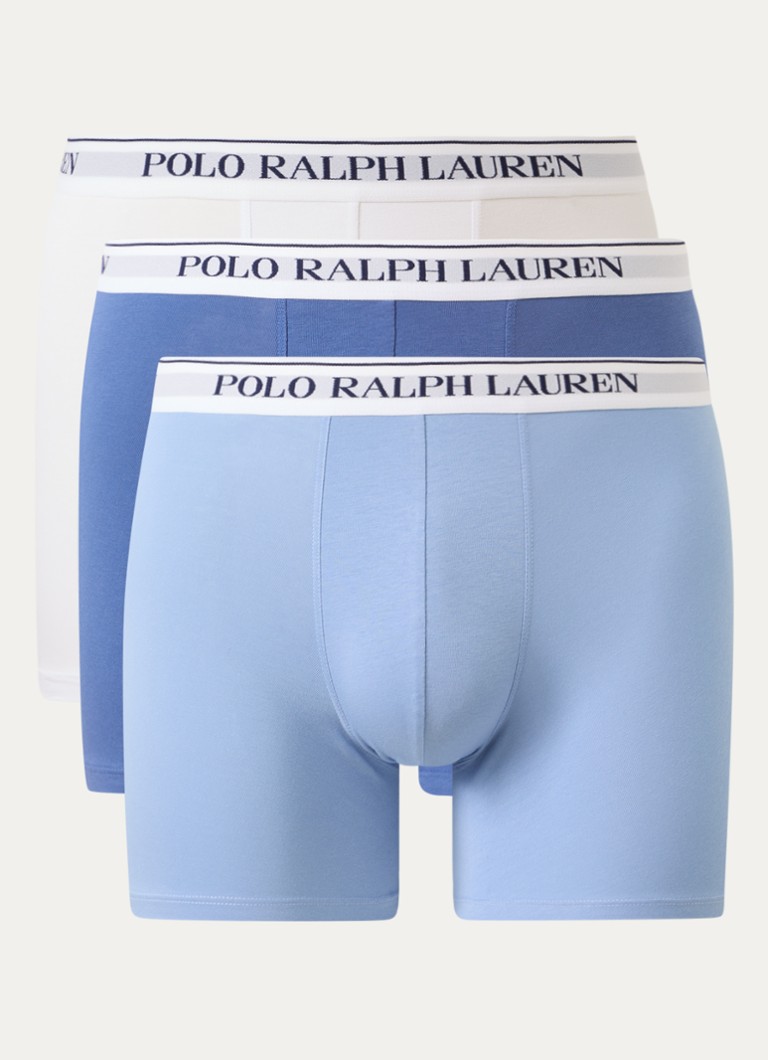 Ralph Lauren Heren Boxershorts met logoband in 3-pack in de kleur Wit, maat: L
