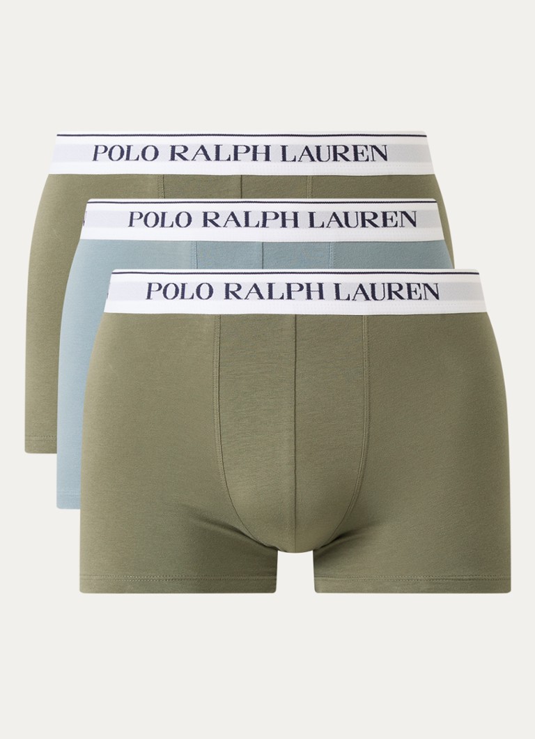 Ralph Lauren Heren Boxershorts met logoband in 3-pack in de kleur Indigo, maat: M