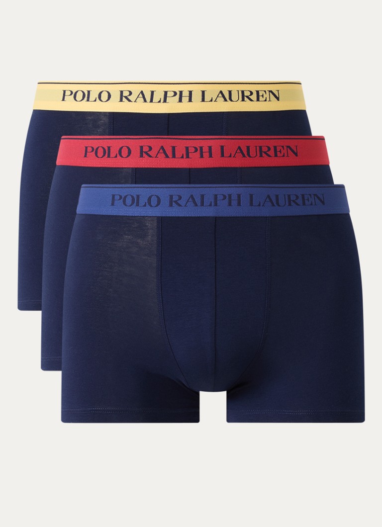Ralph Lauren Heren Boxershorts met logoband in 3-pack in de kleur Lichtblauw, maat: L