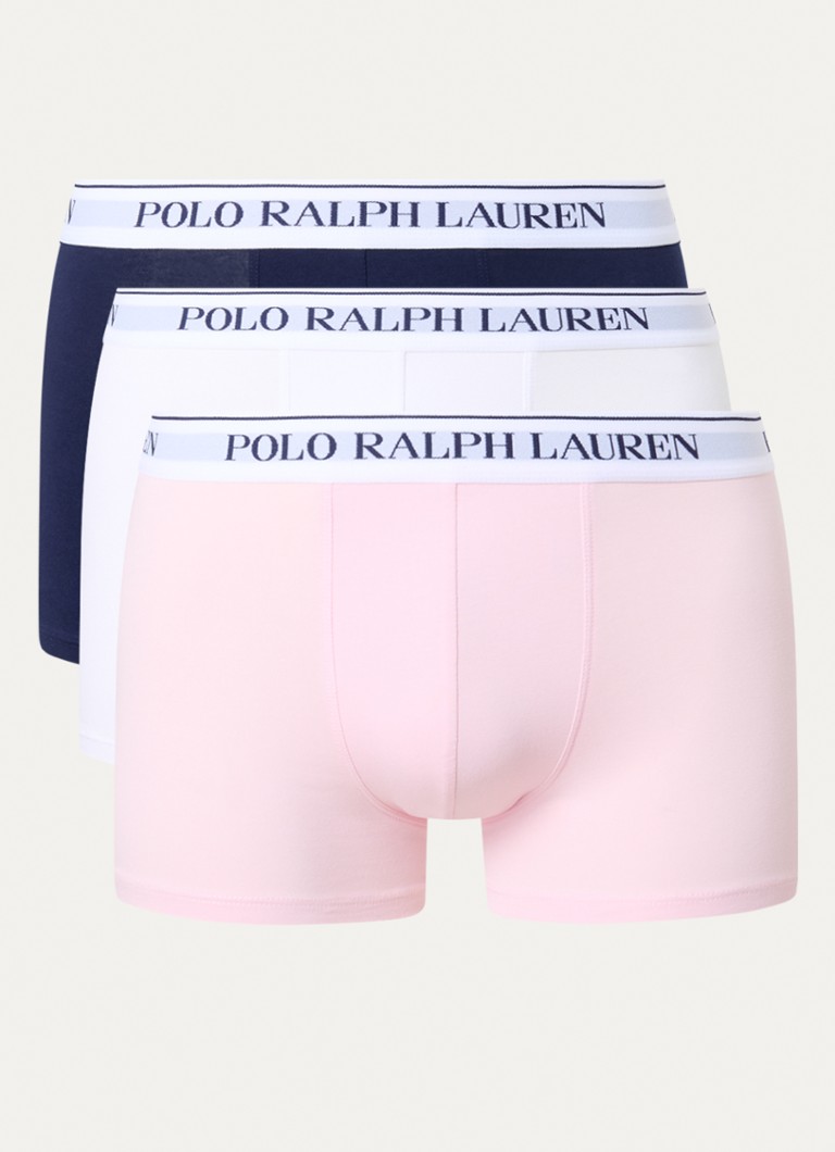 Ralph Lauren Heren Boxershorts met logoband in 3-pack in de kleur Lichtroze, maat: M