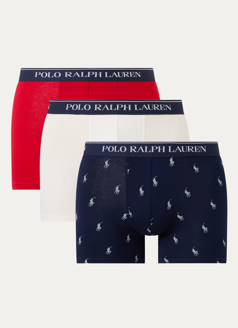 Ralph Lauren Heren Boxer met logoband in 3-pack in de kleur Multicolor, maat: M