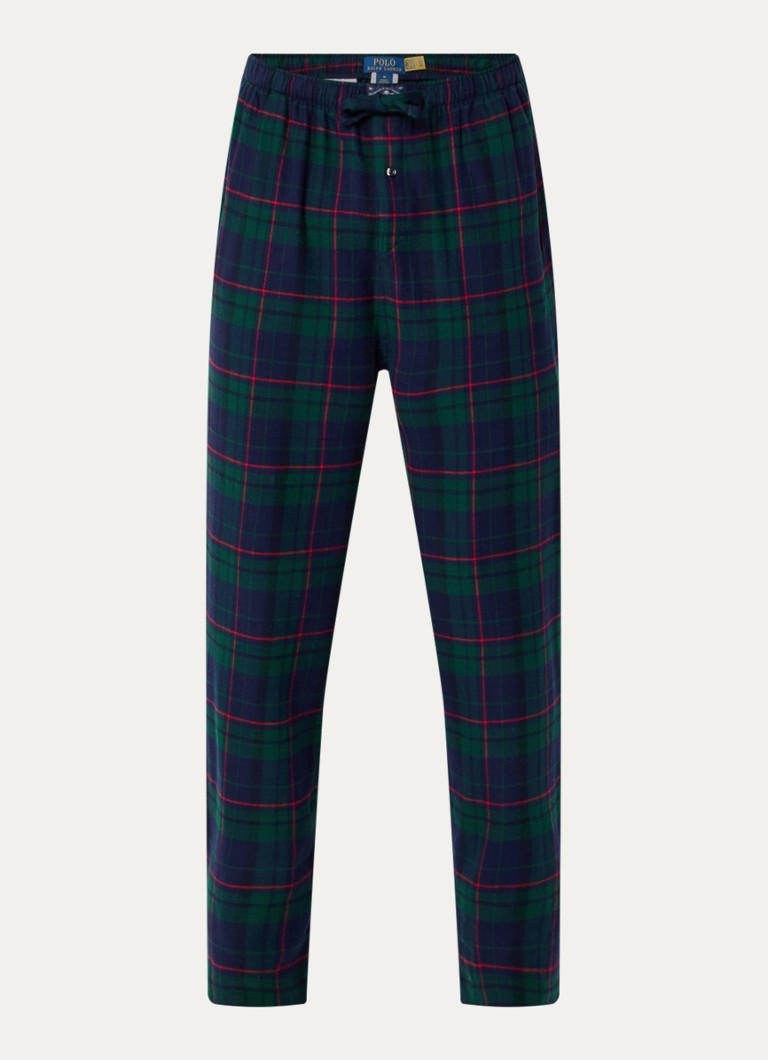 Ralph Lauren Heren Pyjamabroek met steekzakken in de kleur Donkergroen, maat: L