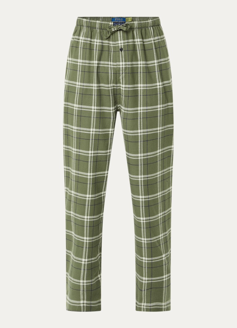 Ralph Lauren Heren Pyjamabroek met steekzakken in de kleur Groen, maat: S