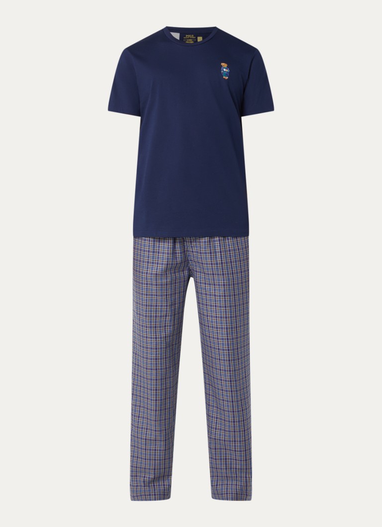 Ralph Lauren Heren T-shirt met logoborduring in de kleur Donkerblauw, maat: S