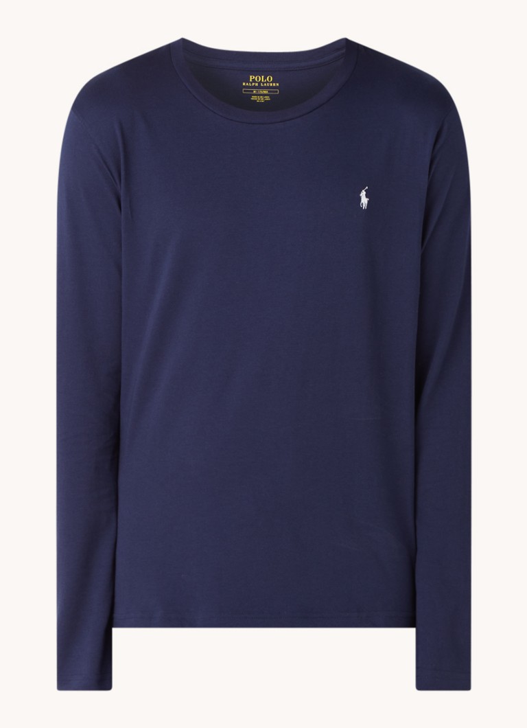 Ralph Lauren Heren Pyjamatop met logo in de kleur Donkerblauw, maat: S