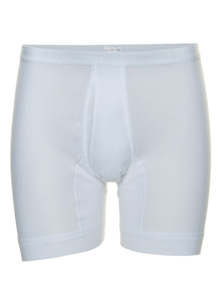 Schiesser Heren Boxershort in uni in de kleur Wit, maat: XXL