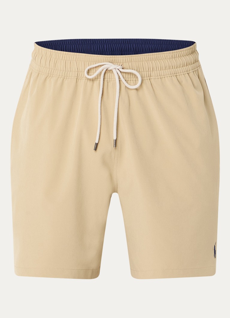 Ralph Lauren Heren Traveler zwemshorts met logoborduring in de kleur Beige, maat: S