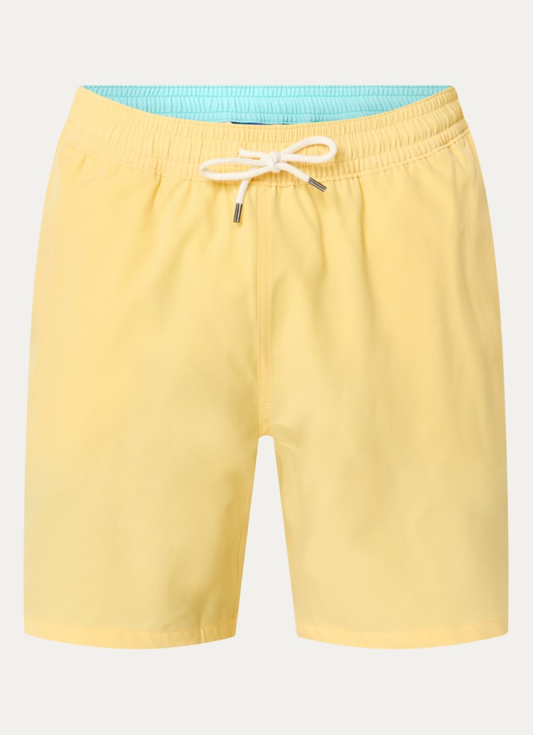 Ralph Lauren Heren Traveler zwemshorts met logoborduring in de kleur Geel, maat: S
