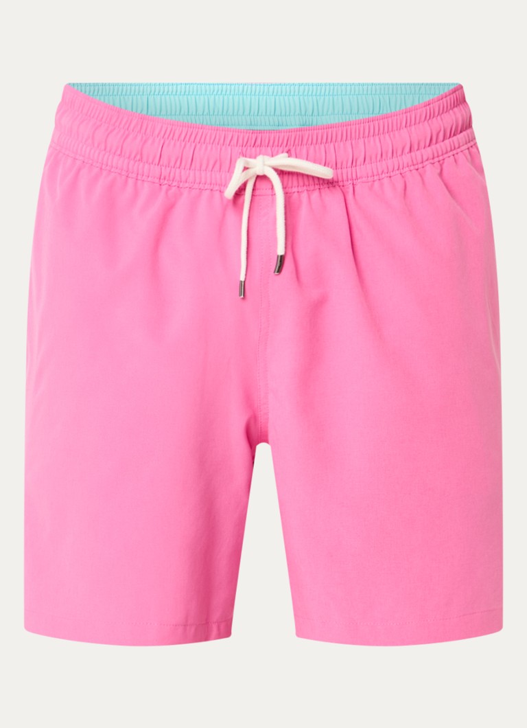 Ralph Lauren Heren Traveler zwemshorts met logoborduring in de kleur Roze, maat: S
