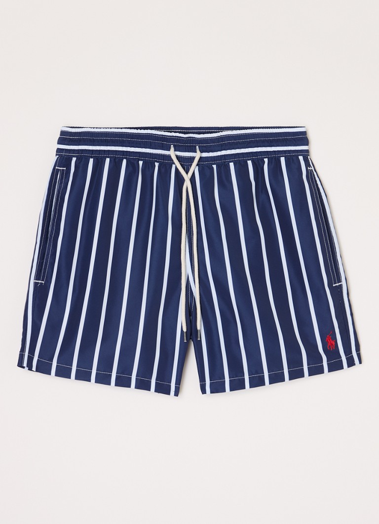 Ralph Lauren Heren Zwemshorts met streepprint in de kleur Donkerblauw, maat: S