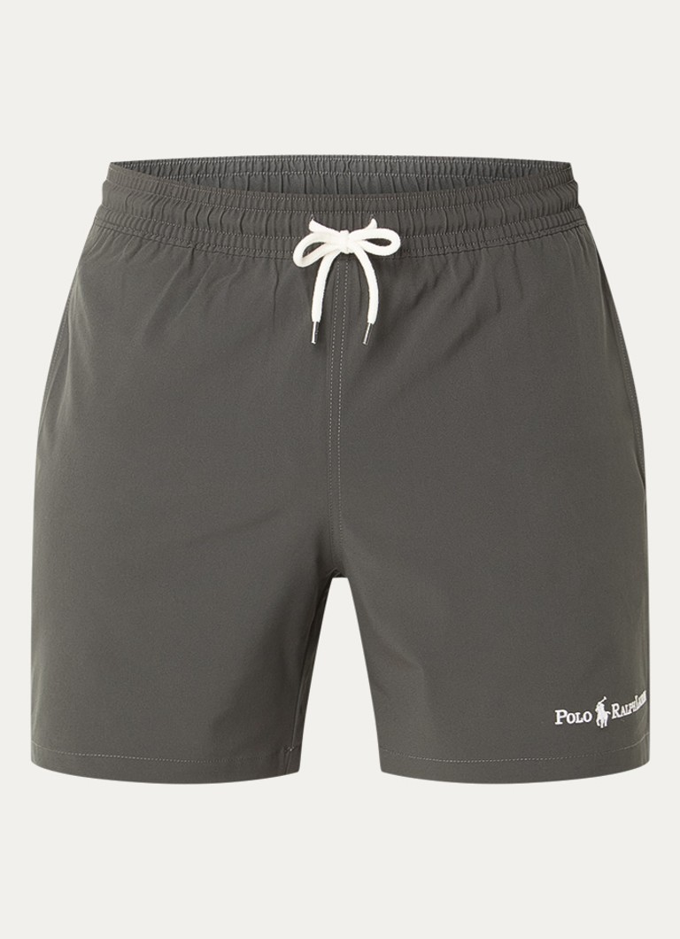 Ralph Lauren Heren Zwemshorts met steekzakken en logo in de kleur Olijfgroen, maat: L