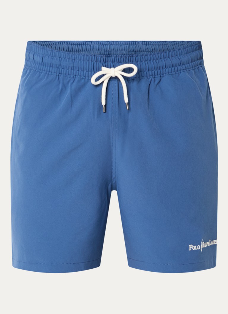 Ralph Lauren Heren Zwemshorts met logoborduring en steekzakken in de kleur Blauw, maat: M
