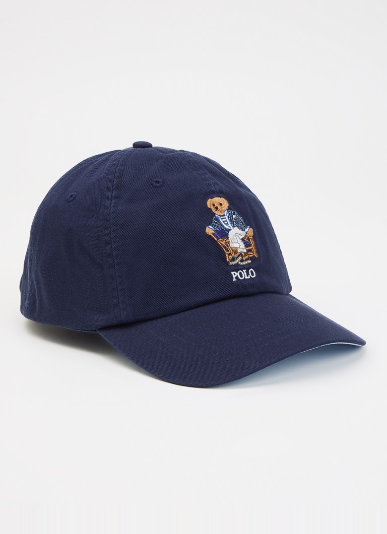 Ralph Lauren Heren Polo Bear pet met logoborduring en details van leer