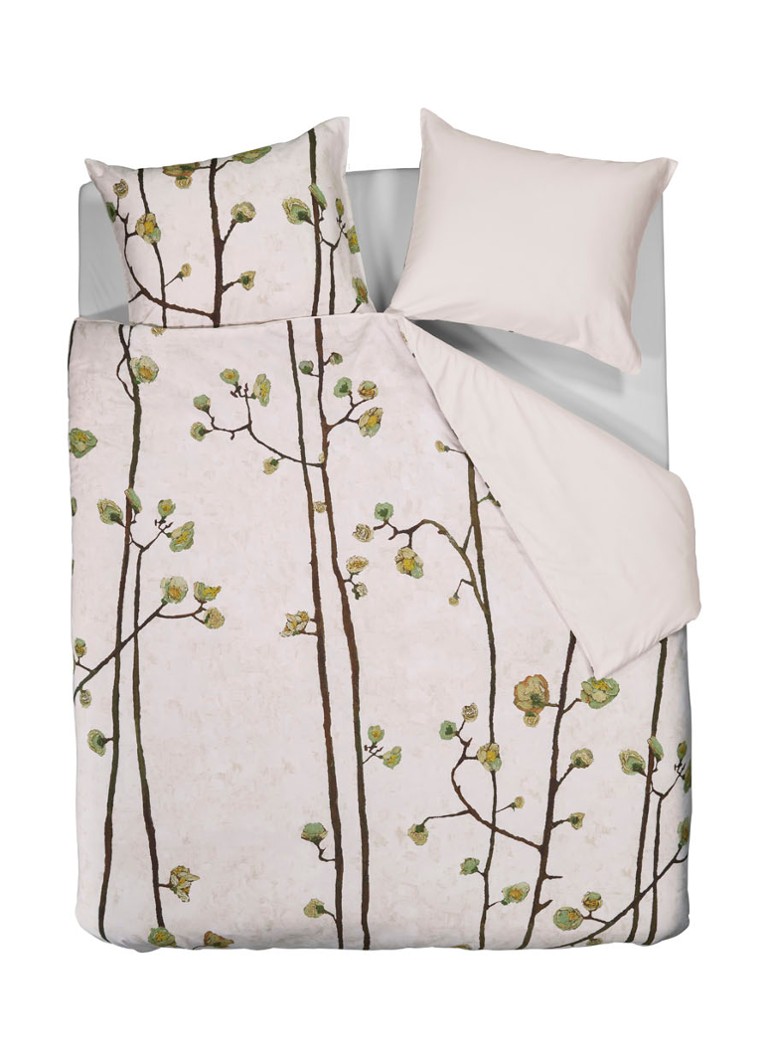Van Gogh Museum Plum Blossoms dekbedovertrekset van katoensatijn 220 TC - inclusief kussenslopen Gebroken wit - Deal