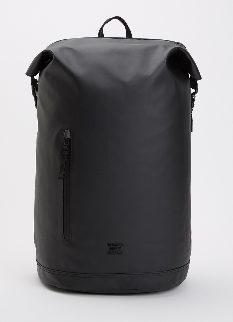 Herschel Supply Dames Roll Top rugzak met 16 inch laptopvak en waterafstotende coating in de kleur Zwart, maat: 21,5x56cm