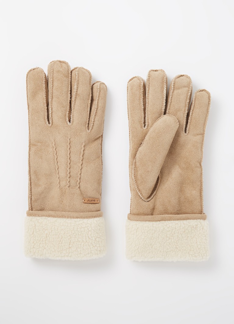 Barts Dames YOKAM Handschoenen met teddy voering in de kleur Donkerbeige, maat: S/M