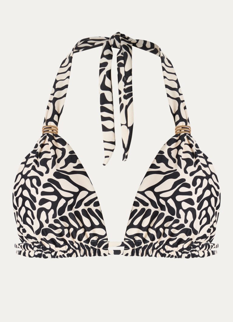 Barts Dames Nassa halter bikinitop met uitneembare vulling in de kleur Gebroken wit, maat: 40
