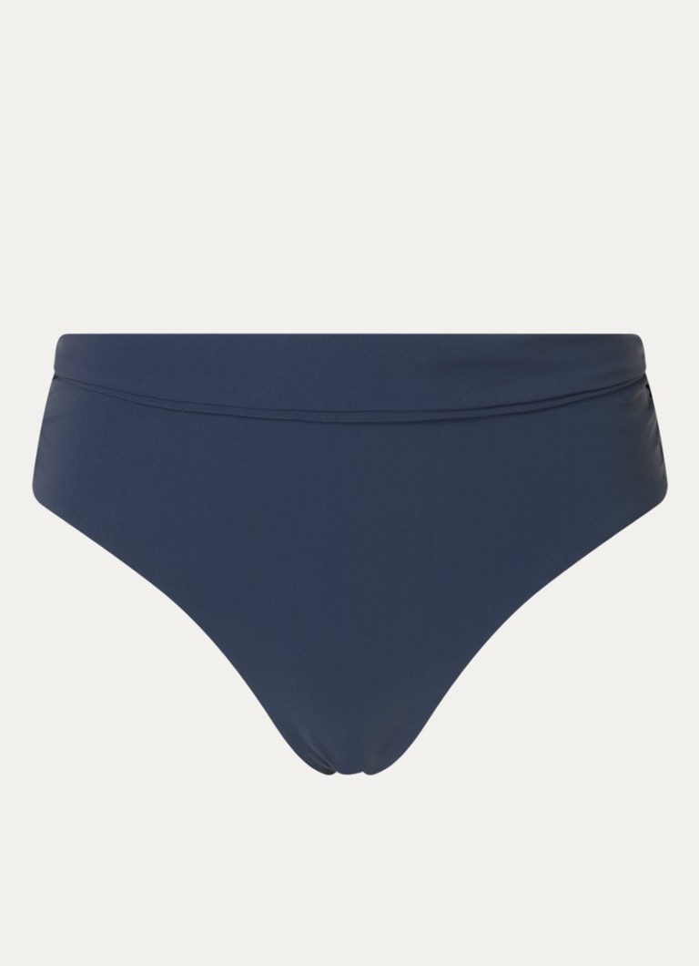 Barts Dames Solid high waisted bikinislip met plooidetail in de kleur Donkerblauw, maat: 42