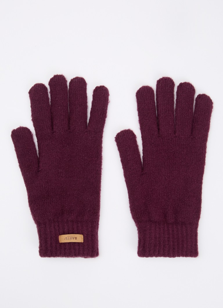 Barts Dames Witzia fijngebreide handschoenen in de kleur Aubergine, maat: One Size