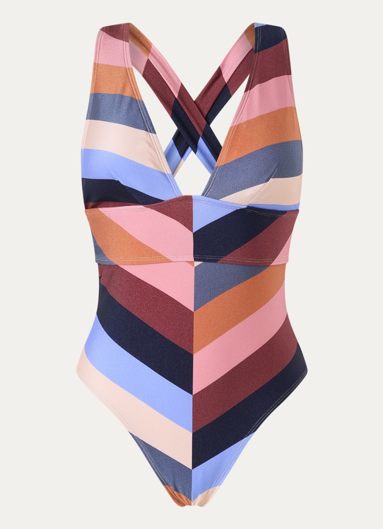 Barts Dames Corangs Sculpting corrigerend badpak met print in de kleur Multicolor, maat: 38