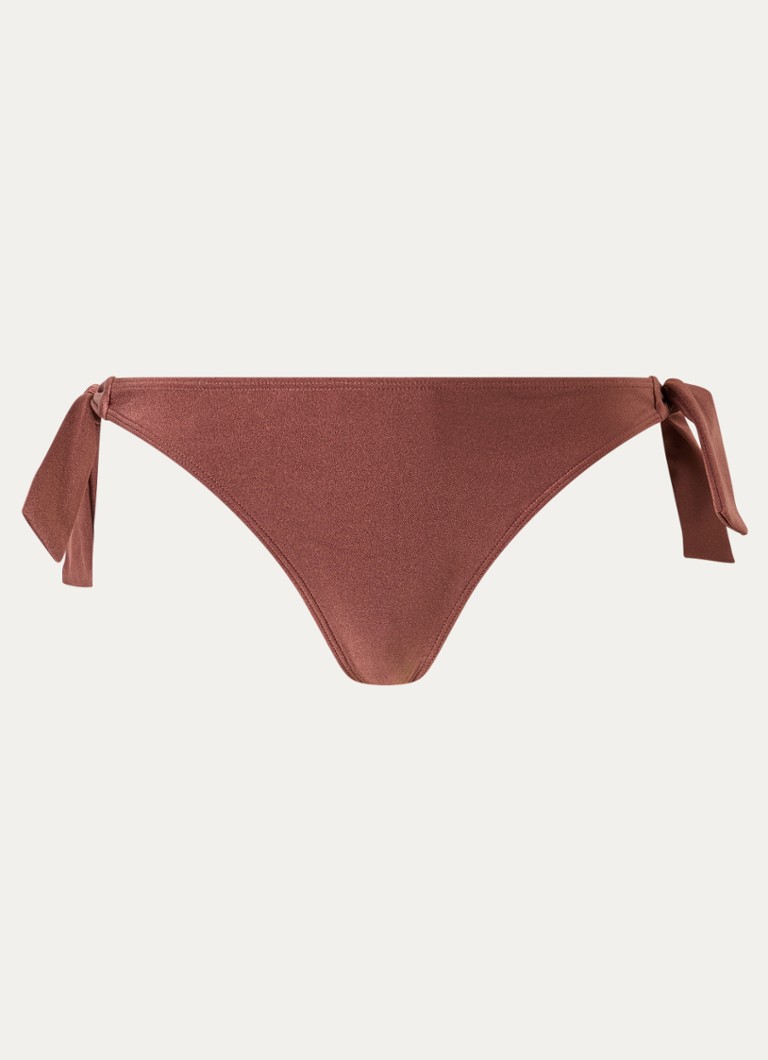 Barts Dames Isla Cheeky Bum bikinislip met metallic finish in de kleur Donkerbruin, maat: 40
