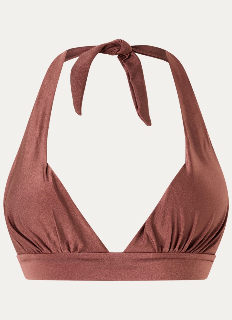 Barts Dames Isla Halter badpak met rugdecolleté in de kleur Beige, maat: 36