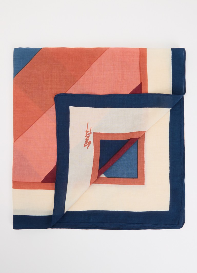 Barts Dames Leylaf sjaal met print 62 x 62 cm in de kleur Abrikoos, maat: ONE SIZE