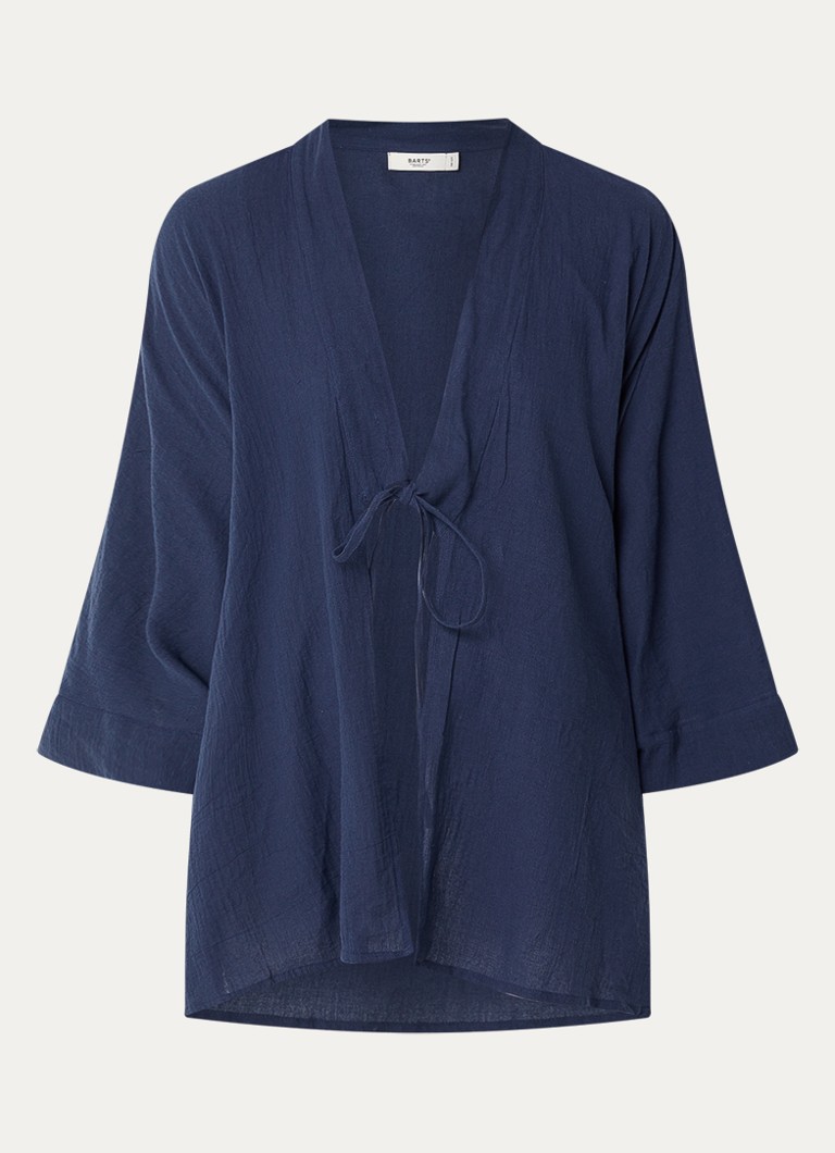 Barts Dames Ritay kaftan met strikceintuur in de kleur Donkerblauw, maat: ONE SIZE