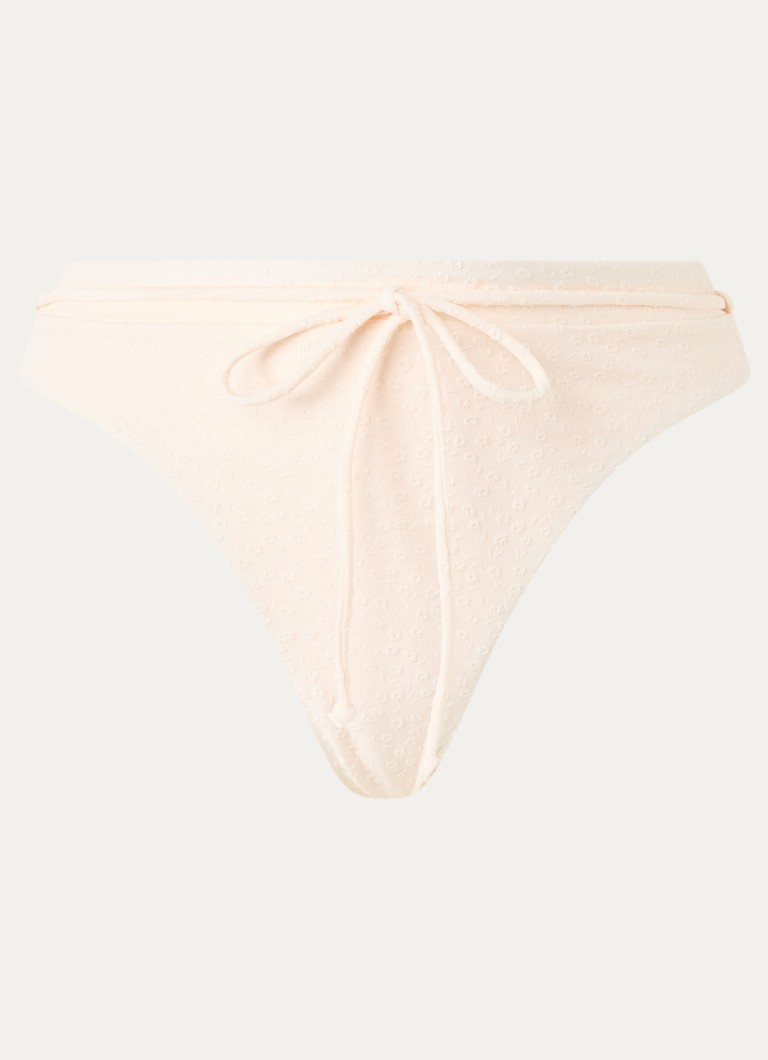 Barts Dames Simoa Cheeky high waisted bikinislip met structuur in de kleur Ivoor, maat: 40