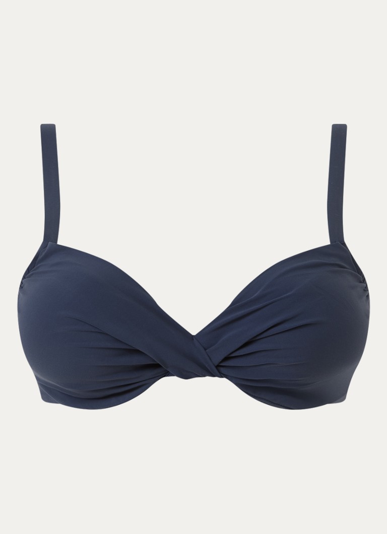 Barts Dames Solid voorgevormde bikinitop met beugel in de kleur Donkerblauw, maat: 44 C/D