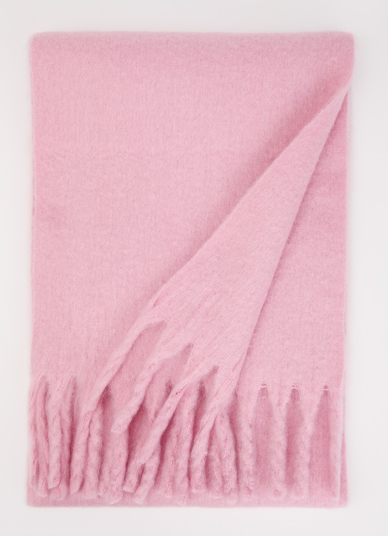 Barts Dames Fyone sjaal met franjes 180 x 35 cm in de kleur Lichtroze, maat: ONE SIZE