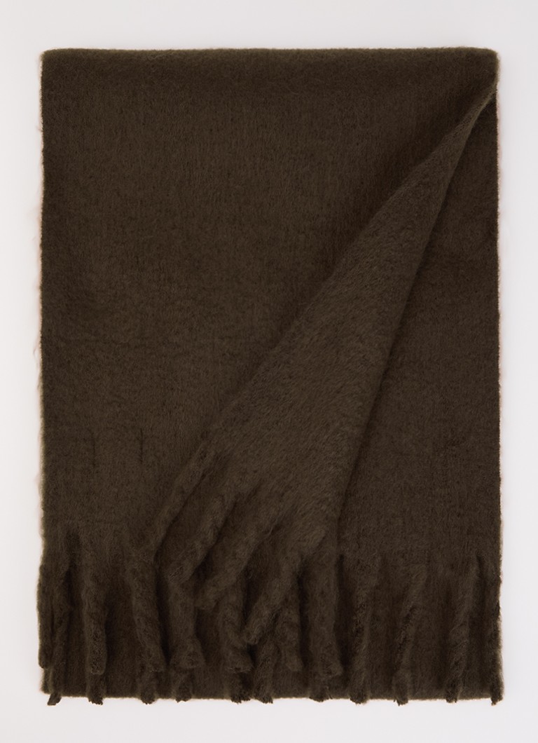 Barts Dames Fyone sjaal met franjes 180 x 35 cm in de kleur Bruin, maat: ONE SIZE