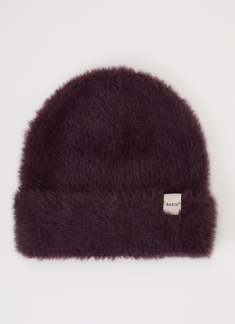 Barts Dames Muts van imitatiebont in de kleur Paars, maat: ONE SIZE