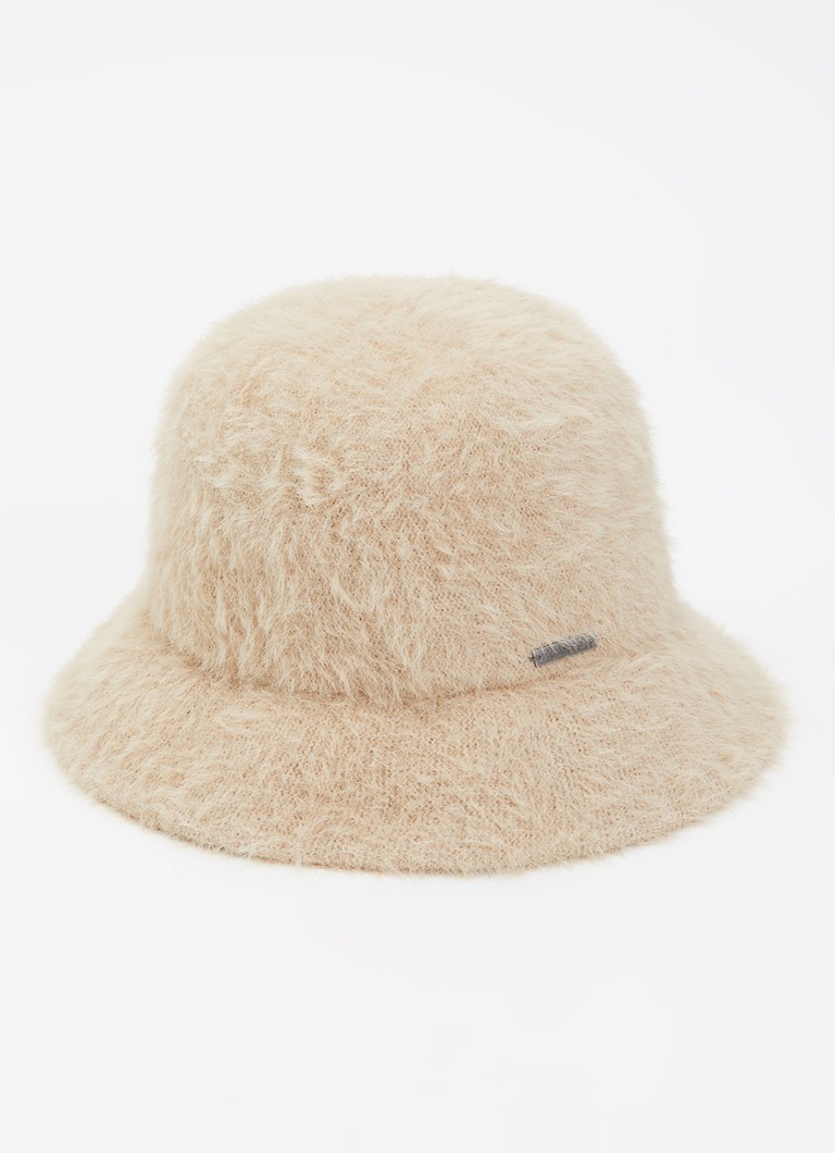 Barts Dames Lavatera bucket hoed van imitatiebont in de kleur Beige, maat: ONE SIZE