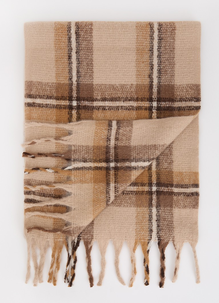 Barts Dames Lorianti sjaal met ruitdessin 200 x 40 cm in de kleur Lichtbruin, maat: ONE SIZE