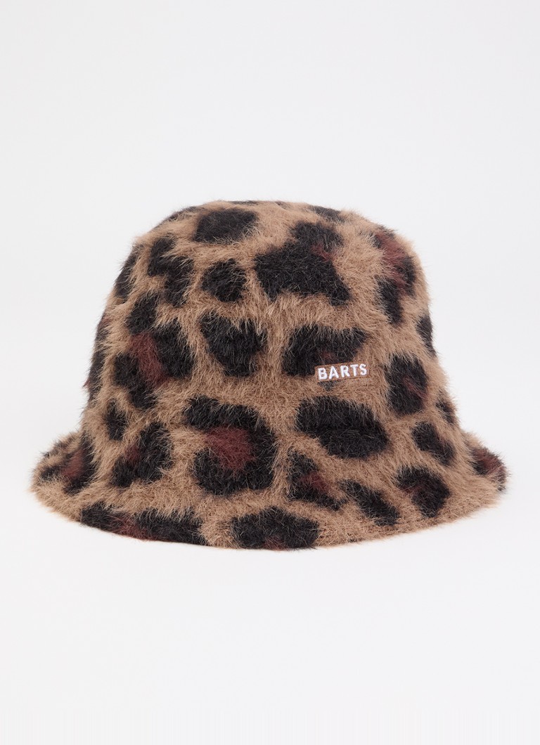 Barts Dames Lylja bucket hoed met panterprint in de kleur Bruin, maat: ONE SIZE