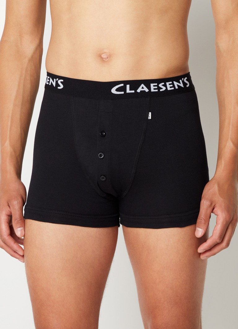 Claesen's Heren Harlem boxershorts in uni in 2-pack in de kleur Zwart, maat: XXL