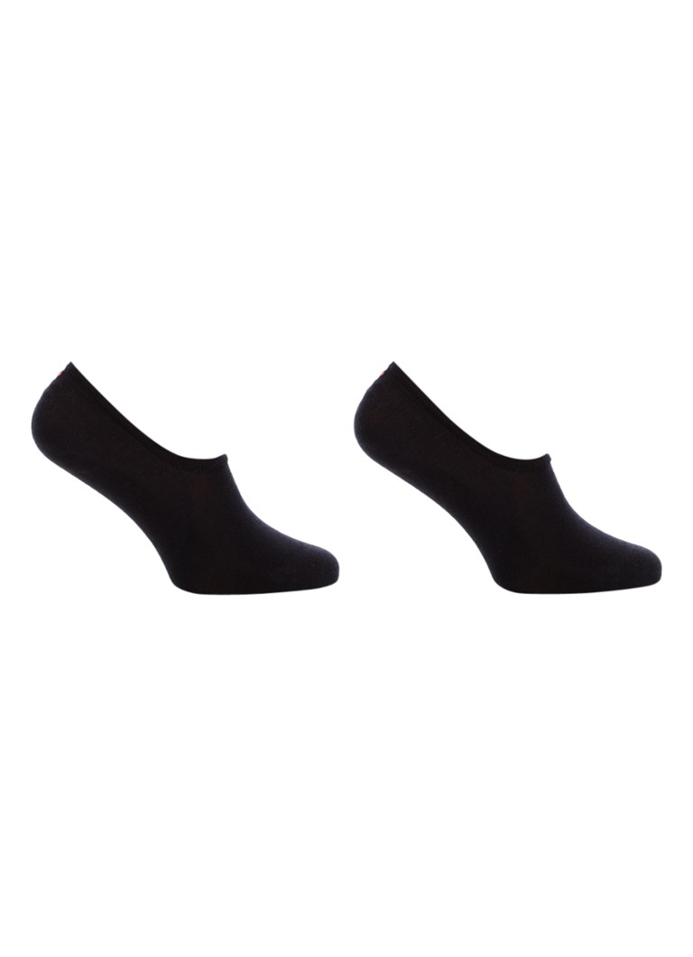 Tommy Hilfiger Heren Sneakersokken in uni in 2-pack in de kleur Zwart, maat: 43/46