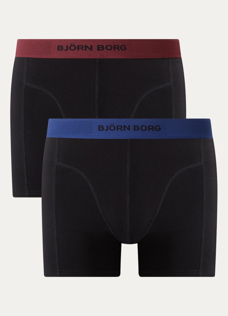 Björn Borg Heren Boxershorts met logoband in 2-pack in de kleur Zwart, maat: XXL