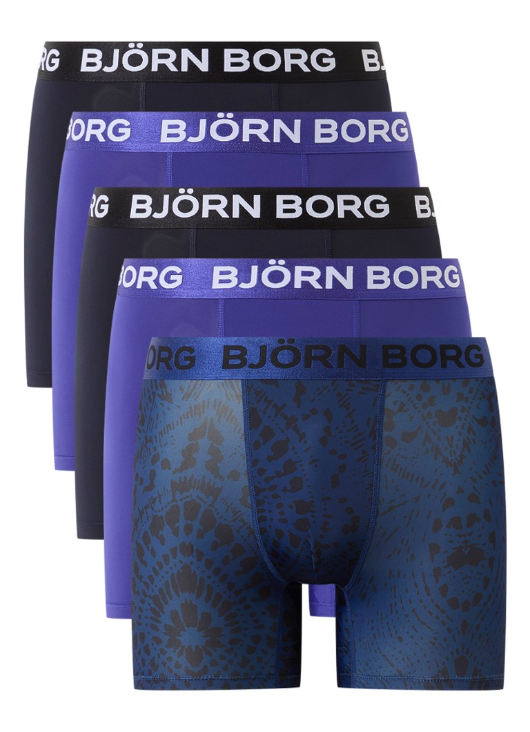 Björn Borg Heren Boxershorts met logoband in 5-pack in de kleur Multicolor, maat: S