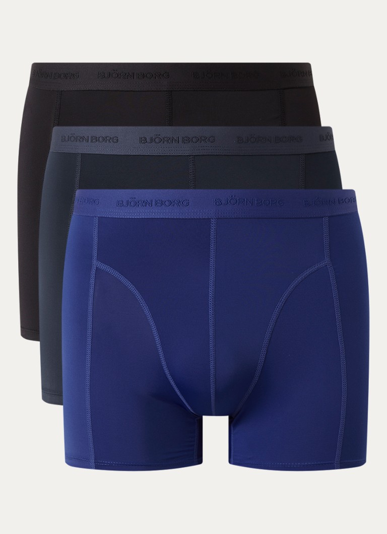 Björn Borg Heren Boxershorts met logoband in 3-pack in de kleur Zwart, maat: M